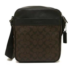 Coach Men’s Signature Flight Bag Leather Canvas